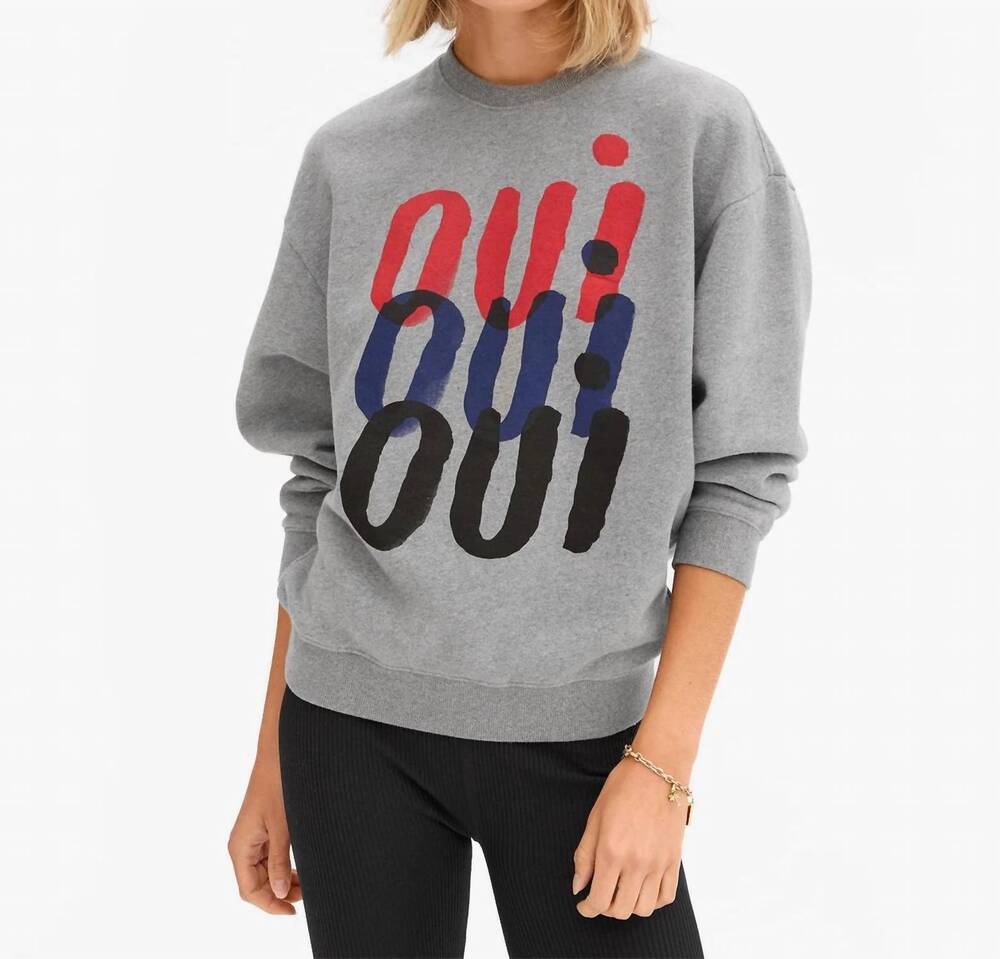 NEW CLARE V. triple oui sweatshirt in grey melange